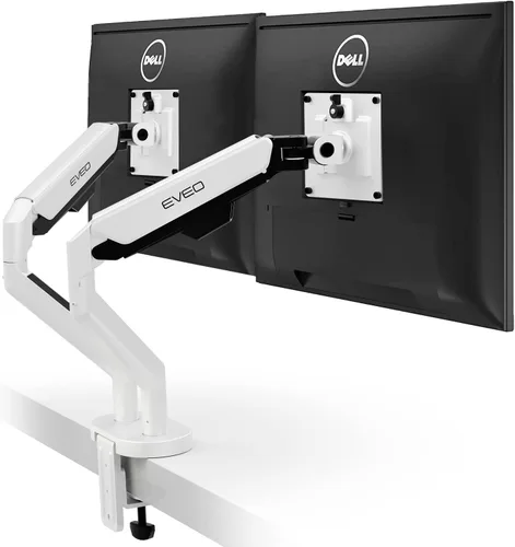 Vista 9 de EVEO Brazo de monitor único premium de 14 a 34 pulgadas, soporte de monitor de resorte de gas ajustable, soporte de escritorio de un solo brazo