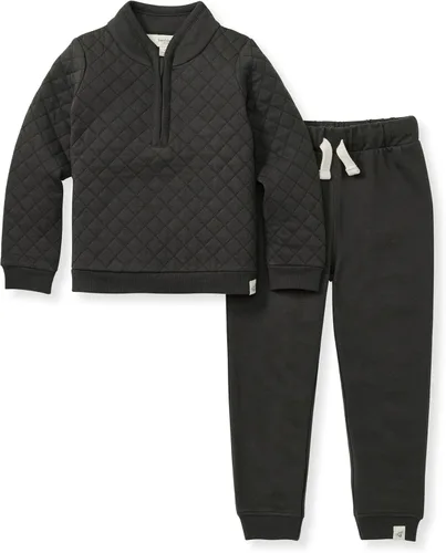 Vista 19 de Burt's Bees Baby Boys Organic Cotton Sweatshirt & Jogger Set, Outfit Bundle Fútbol de lavado ácido