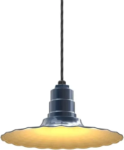 Vista 70 de Steel Lighting Co. Colgante Eagle Rock Lámpara montada en el techo Onda radial de 16 pulgadas vástago de 12 pulgadas Acero resistente