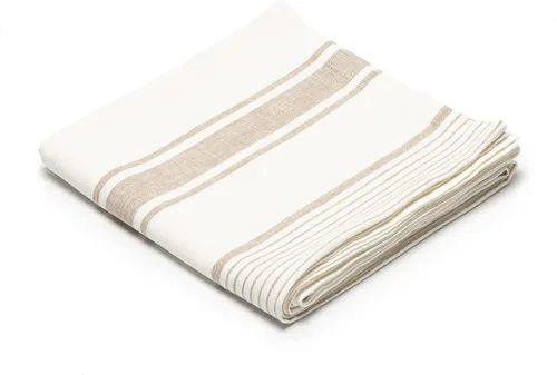 Vista 3 de LinenMe Mantel Toscana, 52 x 55, beige/blanco roto
