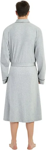 Vista 2 de U2SKIIN Mens 100% Cotton Robe Lightweight Knit Bathrobe