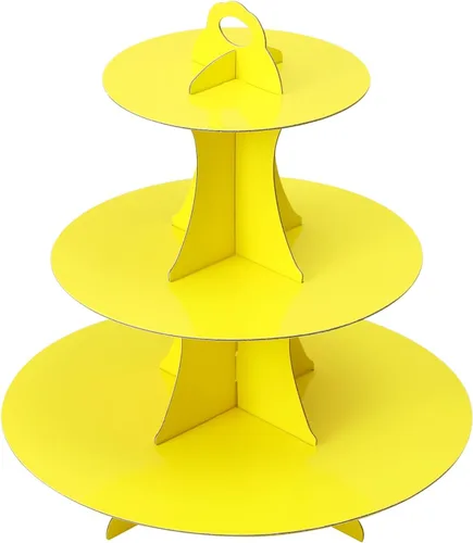 Vista 14 de Soleebee Soporte redondo de 3 niveles para cupcakes, torre de cartón para cupcakes, torre de soporte para pasteles de postre para decoración