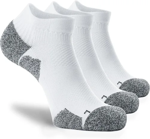 Vista 29 de CWVLC - Calcetines deportivos, hasta el tobillo, de compresión, acolchados, unisex, paquete variado