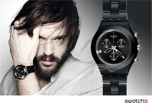 Vista 3 de Swatch Irony SVCC4000AG Reloj de hombre de aluminio con esfera marrón ahumado de sangre completa, Marrón, Moderno
