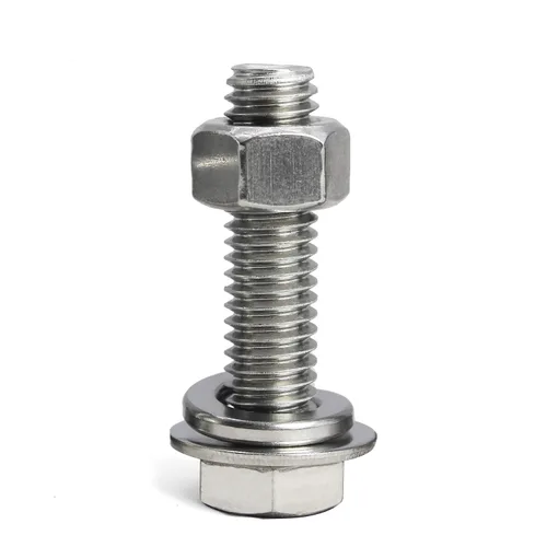 Vista 8 de Tornillos y tuercas de cabeza hexagonal de 1/4-20 x 1-1/4 pulgadas, tornillos, tuercas, arandelas de bloqueo plano, perno de cabeza hexagonal