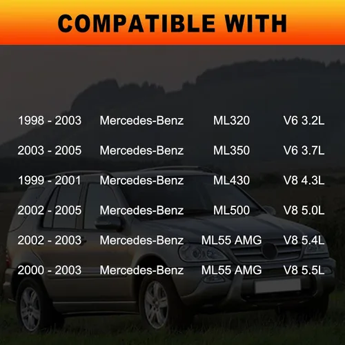 Vista 3 de 1635000349 Depósito de refrigerante con tapa y sensor Compatible con 1998-2005 Mercedes-Benz ML320, ML350, ML430, ML500, ML55 AMG V6 3.2L 3.7L / V8