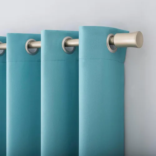 Vista 50 de Sun Zero Barrow - Par de paneles de cortinas con ojales y eficiencia energética Beige piedra