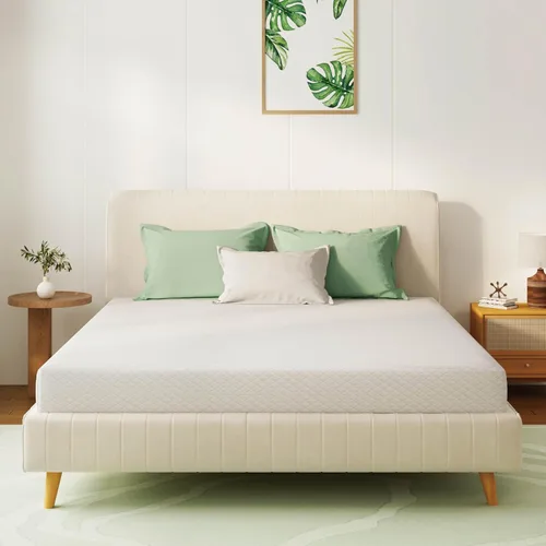 Vista 10 de Colchón individual de 5 pulgadas de espuma viscoelástica de té verde para un sueño fresco y alivio de la presión, sensación firme media, sin fibra