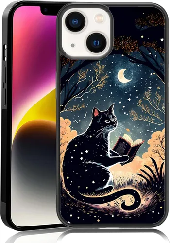 Vista 51 de Elegante funda de teléfono con diseño de gato Marie compatible con iPhone 11, funda de encaje dorado para iPhone, a prueba de golpes, rosa fucsia