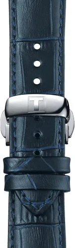 Vista 2 de Correa de reloj Tissot de cuero azul 21 Modelo T852041857