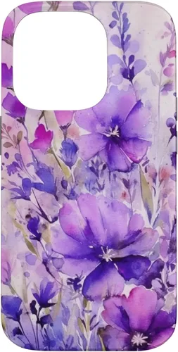 Vista 17 de Purple Lavender Flower Watercolor for Women & Girls Case for iPhone 17