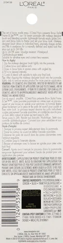 Vista 3 de L'Oreal Paris Cosmetics: cepillo para cejas y juego., Rubia