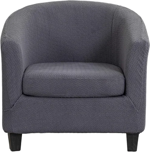 Vista 12 de Funda estampada para silla de club, 2 piezas, elástica con acento de barril para sillón, fundas de sofá, fundas extraíbles para silla de bañera