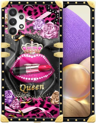Vista 150 de Funda compatible con Samsung Galaxy A03S 4G, TPU suave de lujo y parte trasera de policarbonato duro para niñas y mujeres, funda protectora a prueba
