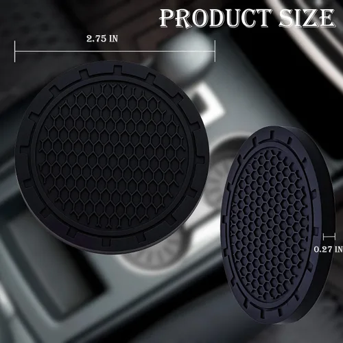 Vista 2 de 2 posavasos para automóvil, portavasos antideslizantes incrustados en adornos, accesorios universales empotrados para el interior del automóvil