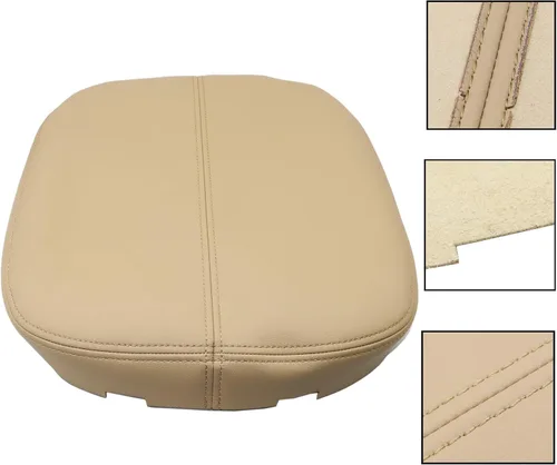 Vista 3 de NLQR - Tapa de consola central, funda de repuesto para reposabrazos de cuero de microfibra, color tostado, compatible con Cadillac Escalade EXT ESV