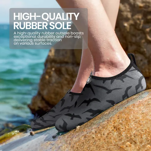 Vista 3 de SEEKWAY SK002 - Zapatos acuáticos unisex de secado rápido, antideslizantes, para playa, natación, piscina, río, navegar y surf