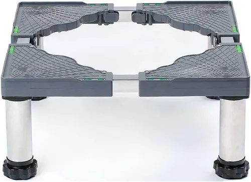 Vista 11 de Base ajustable multifuncional para lavadora Soporte de secadora Antivibración ajustable de 17.7 a 27.5 pulgadas, bandejas de piso para refrigerador