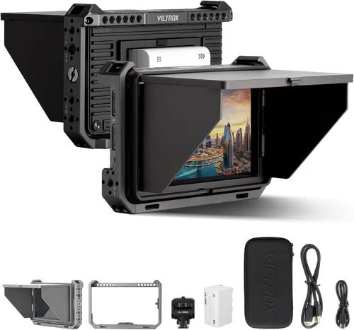 Vista 11 de VILTROX Monitor de campo de cámara de 7 pulgadas, monitor de cámara táctil de 2800 liendres, monitoreo de video Full HD de 1920 x 1080, Lut 3D