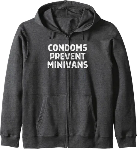 Vista 4 de Condones Prevenir Minivans Divertida despedida de soltero con cremallera sexual segura, Negro