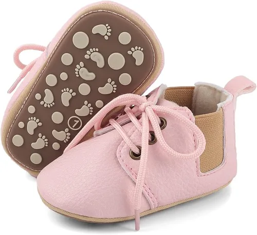 Vista 4 de ESTAMICO Zapatos para bebés niños Prewalker PU Sneakers