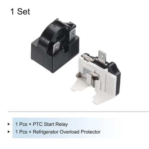 Vista 3 de MECCANIXITY Refrigeradores PTC Starter Relay 3Pin 4.7 Ohm Protector de sobrecarga 1/2HP para refrigeradores de bebidas congeladores