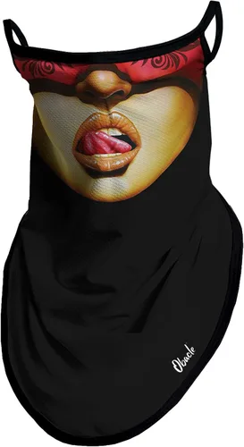 Vista 13 de Obacle Bandana facial con bucles para las orejas, polaina transpirable para el cuello para hombres y mujeres