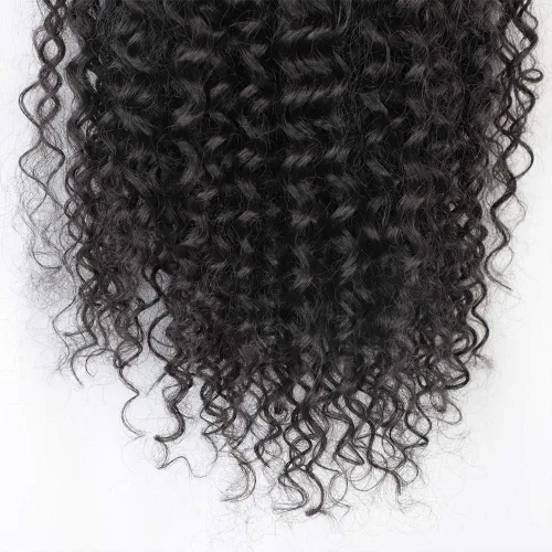 Vista 8 de Vigorous Extensión de Cola de Caballo con Cordón de 14 Pulgadas Afro Rizada Corta y Crespa para Mujeres Africanas Colas de Caballo Esponjosas