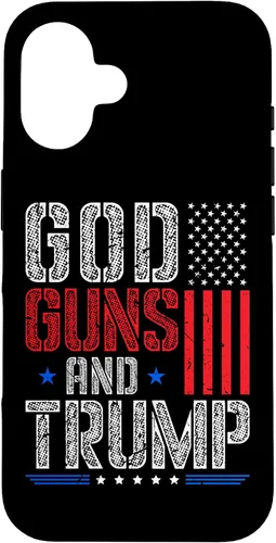 Vista 32 de God Guns and Trump Vote Donald Trump Republican Case for iPhone 17