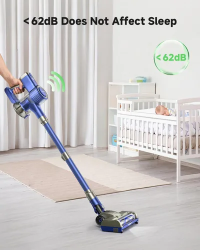 Vista 8 de YONNDER Aspiradora inalámbrica de 40 KPA, batería ligera y desmontable 6 en 1, potente succión para el hogar, filtración de 6 etapas, cepillo