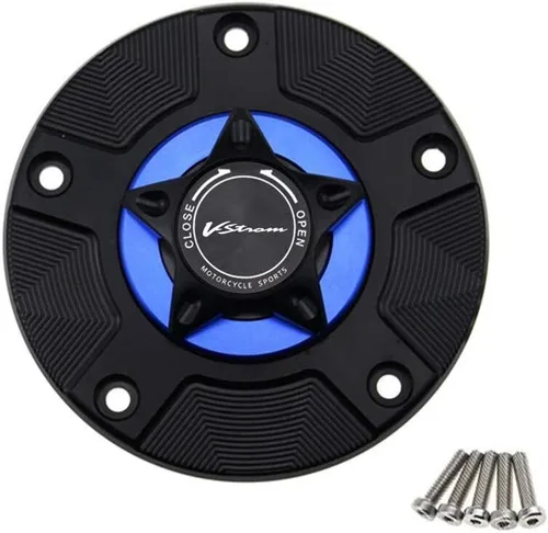 Vista 11 de TEMKIN W Gas Fuel Tank Cap for Suzuki DL 650 V-Strom 2012-2016 Motorcycle CNC Quick Release Cover Y (Color : Black)