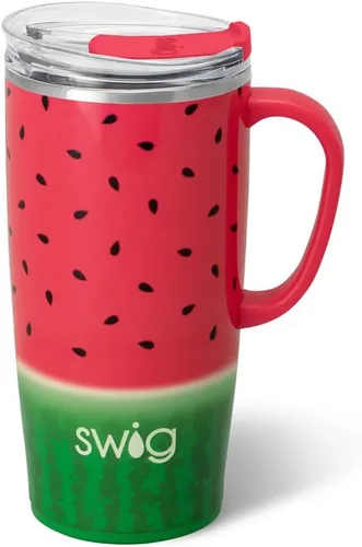 Vista 57 de Swig Life Taza de Viaje de 18 oz, Vaso Aislante con Asa y Tapa, Taza de Café de Viaje, Compatible con Portavasos, Acero Inoxidable, Vaso de 18 oz