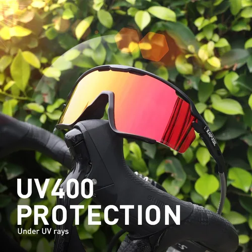Vista 5 de KAPVOE Photochromic Cycling Glasses Men Women Clear Mountain Bike Sunglasses MTB Bicycle Riding Sports Triathlon - K170