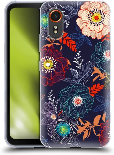 Vista 13 de Head Case Designs Officially Licensed Haroulita Blue Red Ethnic Pattern Soft Gel Case Compatible with Samsung Galaxy Xcover7 5G