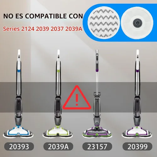 Vista 4 de Repuesto de almohadillas de trapeador de vapor SpinWave 3897A / 3712