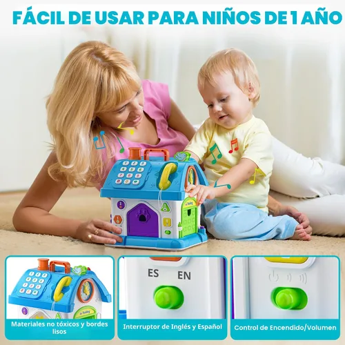 Vista 5 de Hurdaos Juguetes Montessori para bebés de 1 año. Regalos para niños y niñas, primer cumpleaños para niños y niñas de un año, primer regalo, juguete