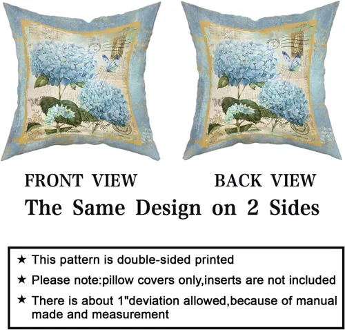 Vista 178 de Giwawa Juego de 2 fundas de almohada decorativas con diseño floral de girasol de 16 x 16 pulgadas, fundas de cojín decorativas para el hogar, sofá
