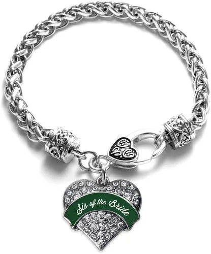 Vista 33 de Inspired Silver - Pulsera de plata con dije de corazón pavé con joyas de circonita cúbica