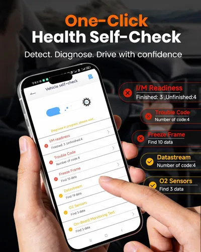 Vista 4 de ANCEL AD310 Pro - Escáner Bluetooth OBD2 con probador de batería, lector de códigos de luz de motor y herramienta de diagnóstico de automóvil, Gris