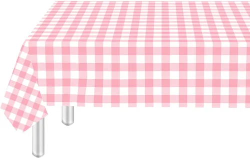 Vista 10 de Paquete de 3 manteles rectangulares desechables de 54 x 108 pulgadas, manteles de plástico a cuadros azules y blancos, para fiestas de cumpleaños