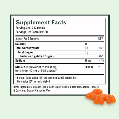 Vista 9 de Betterbrand - Gomitas de gordolobo de apoyo respiratorio, 2000 mg, sabor a pera