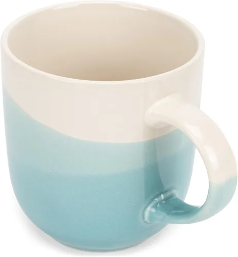 Vista 14 de Elanze Designs Paquete de 2 tazas de café de cerámica de cerámica de 14 onzas, color verde eucalipto