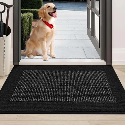 Vista 51 de BEQHAUSE Tapete para puerta interior de 20 x 32 pulgadas, tapete antideslizante para entrada, lavable, resistente a la suciedad, tapete