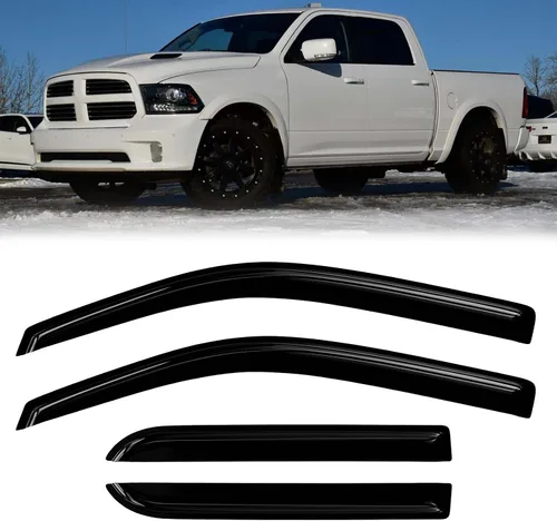 Vista 32 de Protectores de lluvia de ventana para Ford F150 SuperCab 2004-2014 2 piezas deflector de ventana para 09-14 F-150 con 2 puertas delanteras