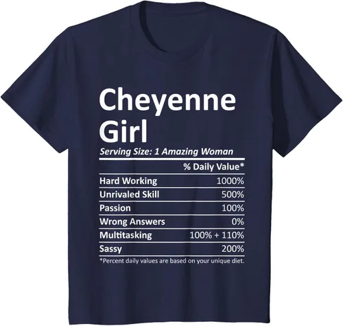 Vista 38 de CHEYENNE GIRL WY WYOMING - Camiseta divertida de regalo de City Home Roots USA, Negro, S
