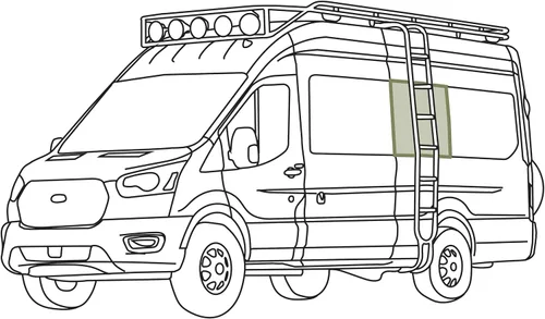 Vista 20 de Cubierta opaca aislante para ventana diseñada para Ford Transit alto/medio, borde de plástico completo de 130 pulgadas de longitud, ventana trasera