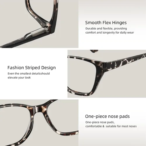 Vista 3 de Gafas de luz azul para mujer, con bloqueo de luz azul, para juegos de computadora, gafas de moda Cateye, antifatiga ocular