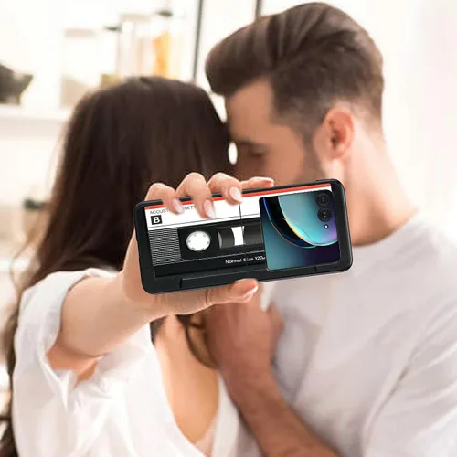 Vista 7 de Funda para Moto Razr Plus 2023 para Motorola Razr Plus Funda delgada y ligera de policarbonato duro a prueba de golpes Funda protectora para Audio