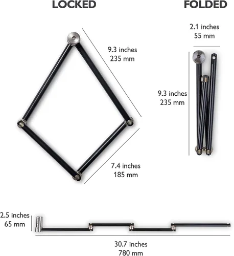 Vista 2 de Cerradura plegable para bicicleta APEX