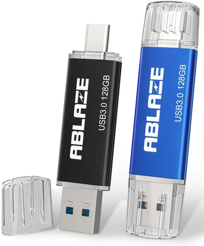 Vista 9 de ABLAZE 16GB Unidad Flash USB Tipo C 10 Pack, Memoria Stick Thumb Drive Dual USB 2.0+USB C Compatible con iPhone 16/15, Smartphone Android